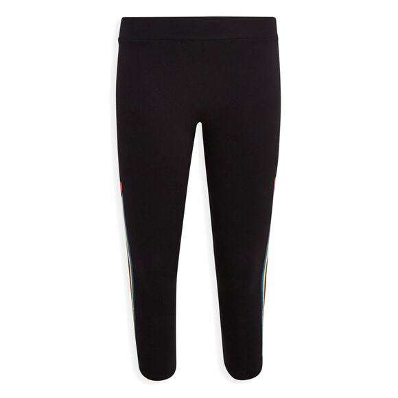 Torrid 4 (4x 26) Rainbow Pride Heart Tattoo Love Black Premium Crop Leggings New - Picture 5 of 5